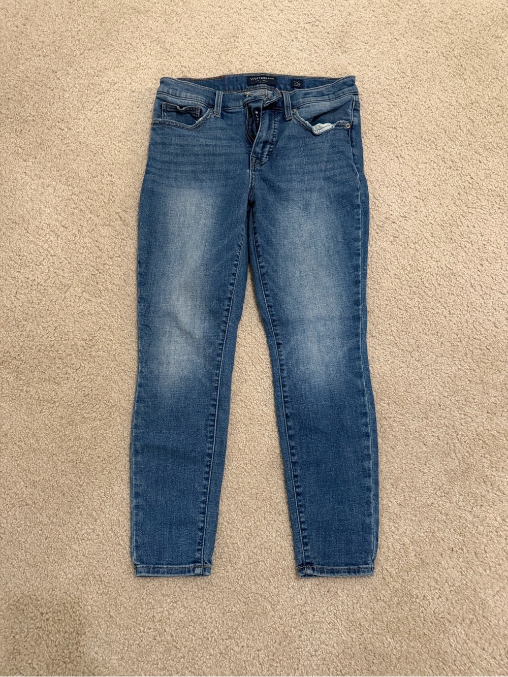 Lucky Brand Ava Mid Rise Skinny Ankle Jeans Women’s 6 28 Medium Wash